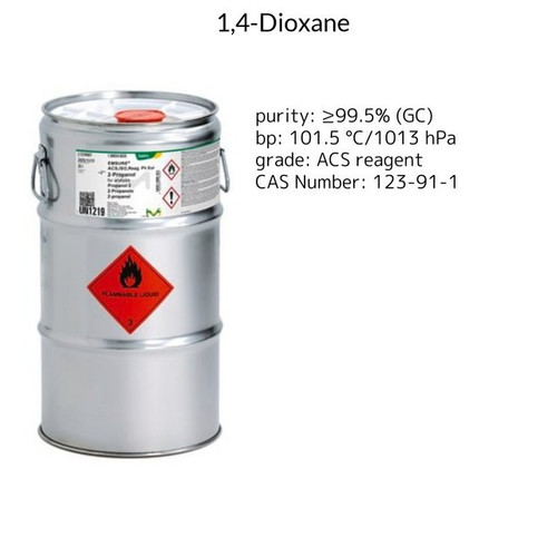 1 4-Dioxane for Analysis, EMSURE® ACS Grade, ISO, 2.5 Liter