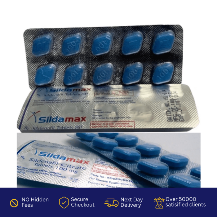 Buy Sildamax 100mg Tablets