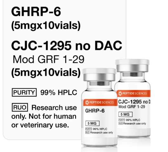 GHRP-6 (5mg x 10), CJC-1295 no DAC (5mg x 10)
