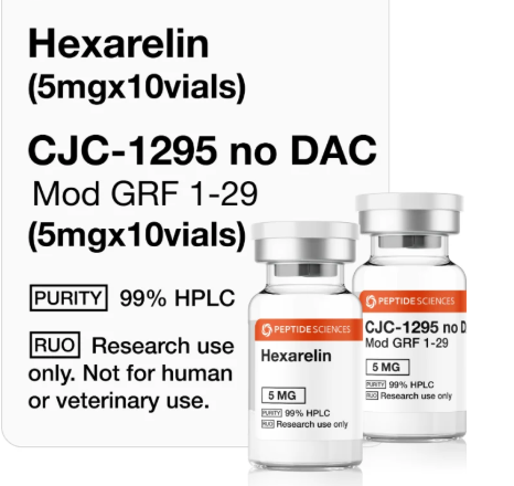 Hexarelin (5mg x 10), CJC-1295 no DAC (5mg x 10)