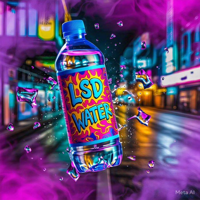 LSD Water (200µg per 10ml sip, 500ml bottle = 10,000µg total)